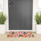 Modern abstract festive leopards in Christmas party Welcome Mat Gallery Image 3