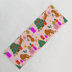 Modern abstract festive leopards in Christmas party Yoga Mat Gallery Image 1
