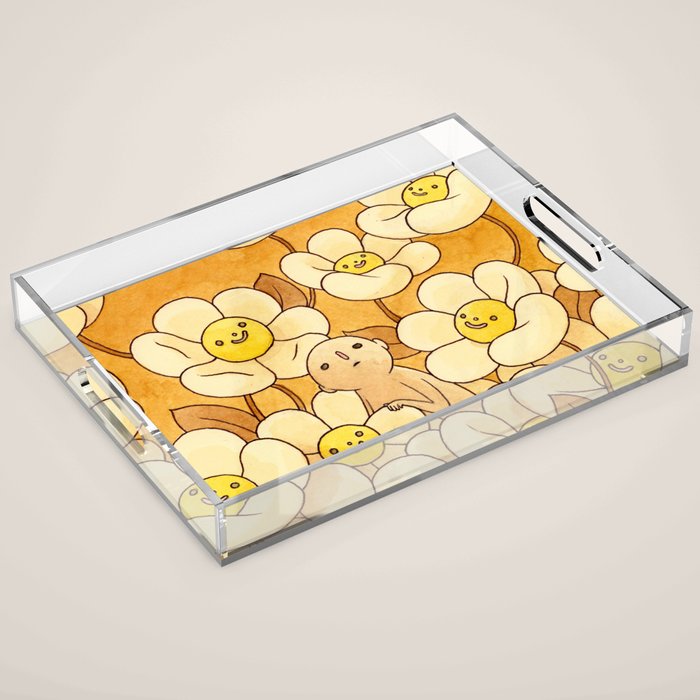 Watercolor Test (Yellow) Acrylic Tray Gallery Image 1