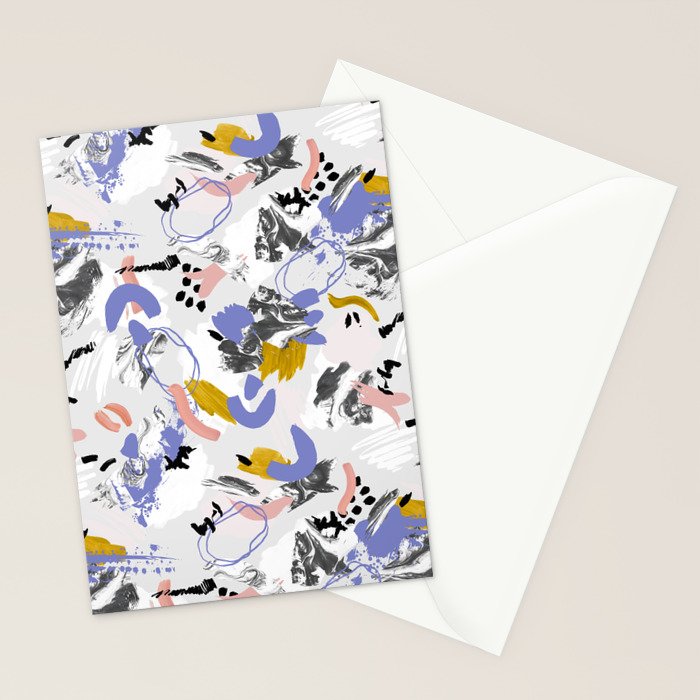Abstract brush strokes splashes Stationery Card Gallery Image 2