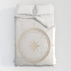 Gold Compass on White II Duvet Cover Gallery Image 6