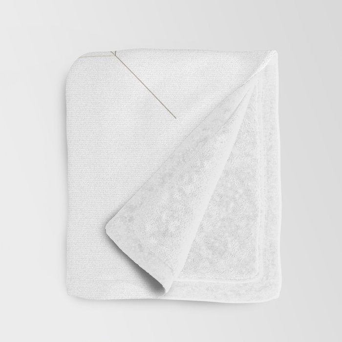 Gold Compass on White II Throw Blanket Gallery Image 3