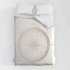 Gold Compass on White II Comforter Gallery Image 6