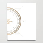 Gold Compass on White II Notebook Gallery Image 4
