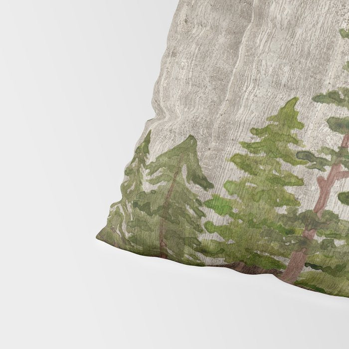 Mountain Range Woodland Forest Pillow Sham Gallery Image 4