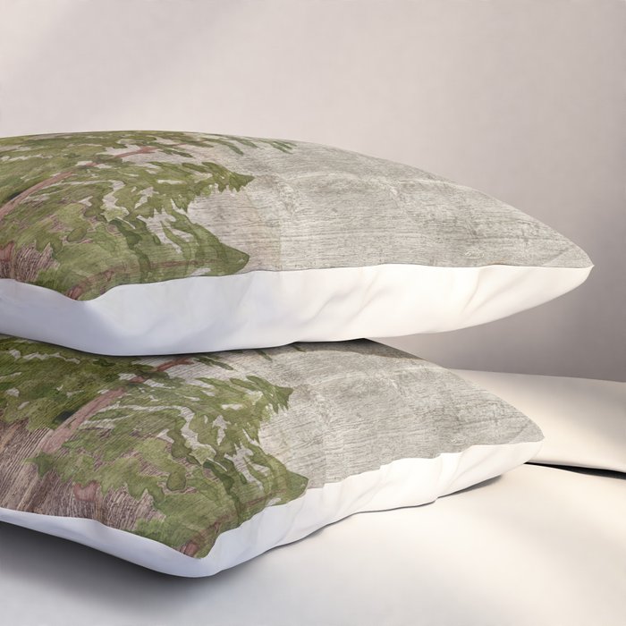 Mountain Range Woodland Forest Pillow Sham Gallery Image 3