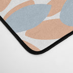 Festive, Floral Print, Coral, Peach, Light Blue, Navy Desk Mat Gallery Image 4