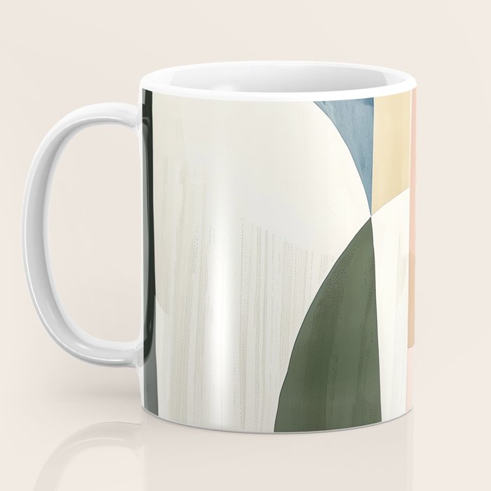 Soft Modern Abstract Shapes III Coffee Mug Gallery Image 3
