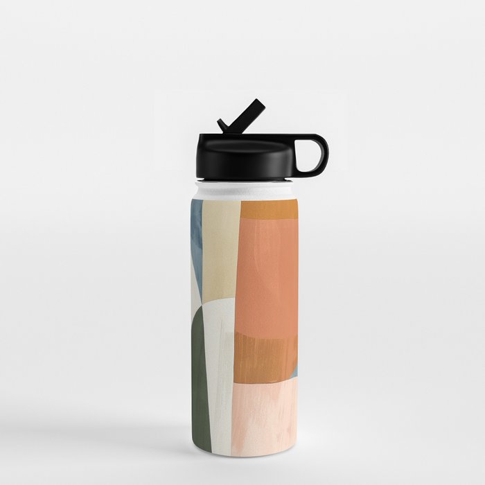 Soft Modern Abstract Shapes III Water Bottle Gallery Image 1
