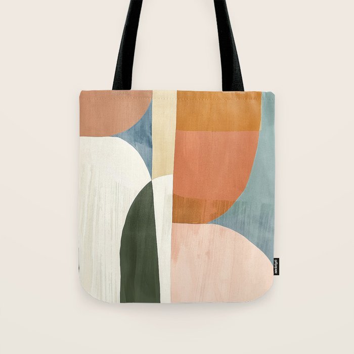 Soft Modern Abstract Shapes III Tote Bag Gallery Image 1