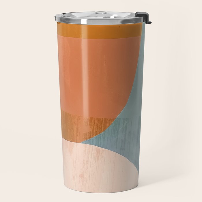 Soft Modern Abstract Shapes III Travel Mug Gallery Image 2