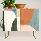 Soft Modern Abstract Shapes III Credenza Gallery Image 1