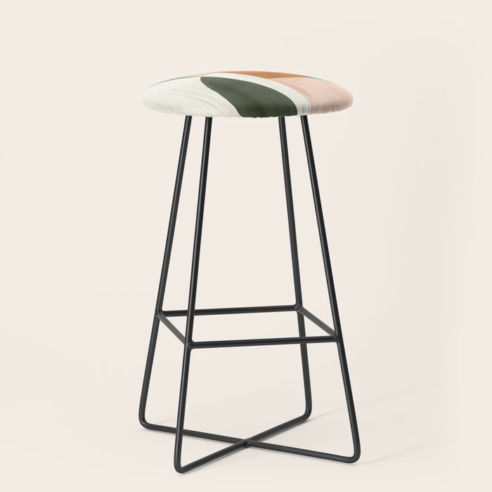 Soft Modern Abstract Shapes III Stool Gallery Image 1