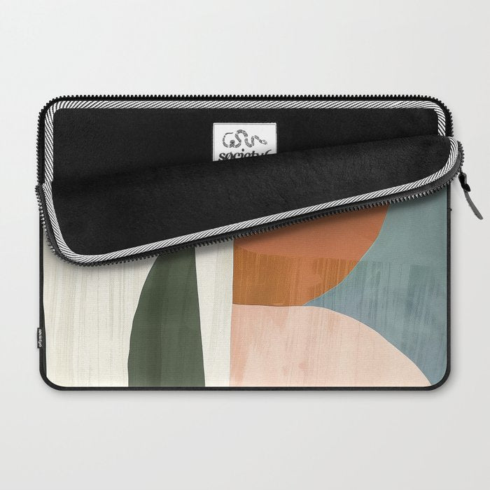 Soft Modern Abstract Shapes III Laptop Sleeve Gallery Image 2
