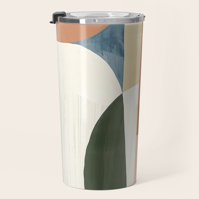 Soft Modern Abstract Shapes III Travel Mug Gallery Image 3