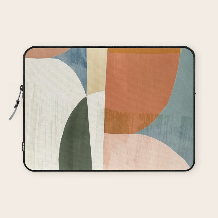 Soft Modern Abstract Shapes III Laptop Sleeve Gallery Image 1