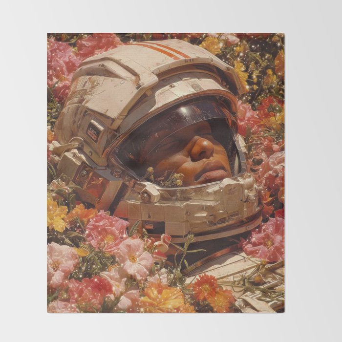 The Astronaut's Dream Throw Blanket Gallery Image 2
