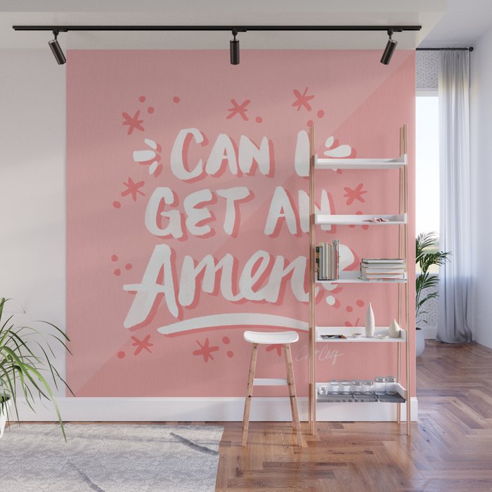 Can I Get An Amen? - Blush Pink Palette Wall Mural Gallery Image 1