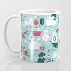 Veterinary medicine, happy and healthy friends // aqua background Coffee Mug Gallery Image 3