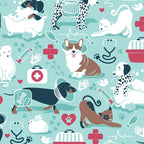 Veterinary medicine, happy and healthy friends // aqua background Coffee Mug Gallery Image 2