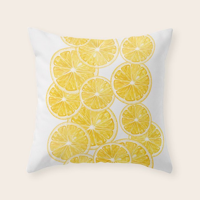Lemons Throw Pillow Gallery Image 6