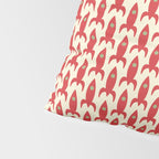 Little Rockets Retro Mid Mod Pattern in Red, Light Olive Green, and Cream Pillow Sham Gallery Image 4