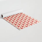 Little Rockets Retro Mid Mod Pattern in Red, Light Olive Green, and Cream Yoga Mat Gallery Image 2