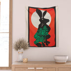 Black Rabbit 3 Wall Tapestry Gallery Image 2