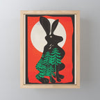 Black Rabbit 3 Mini Art Print Gallery Image 1