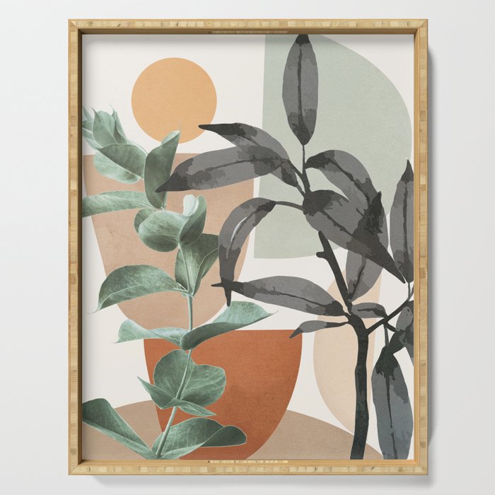 Sunset Flora 01 Serving Tray Gallery Image 1