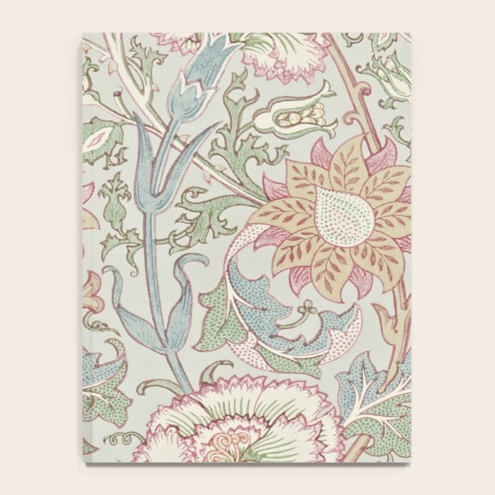 William Morris Vintage Pink and Rose Eggshell Blue Rose Pink Notebook Gallery Image 4