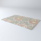 William Morris Vintage Pink and Rose Eggshell Blue Rose Pink Rug Gallery Image 3