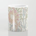 William Morris Vintage Pink and Rose Eggshell Blue Rose Pink Coffee Mug Gallery Image 4