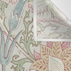 William Morris Vintage Pink and Rose Eggshell Blue Rose Pink Wall Tapestry Gallery Image 3