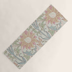 William Morris Vintage Pink and Rose Eggshell Blue Rose Pink Yoga Mat Gallery Image 1