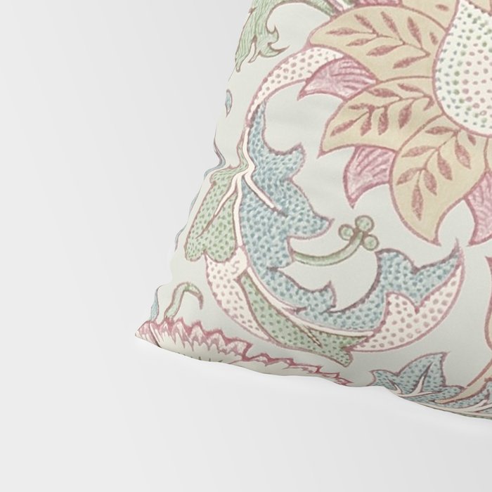 William Morris Vintage Pink and Rose Eggshell Blue Rose Pink Pillow Sham Gallery Image 4