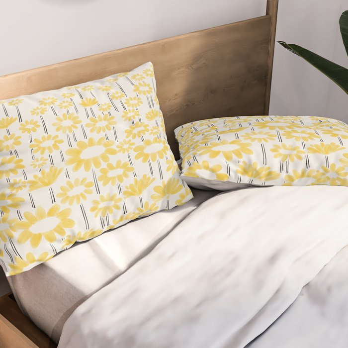 Sunflower Field Pillow Sham Gallery Image 2