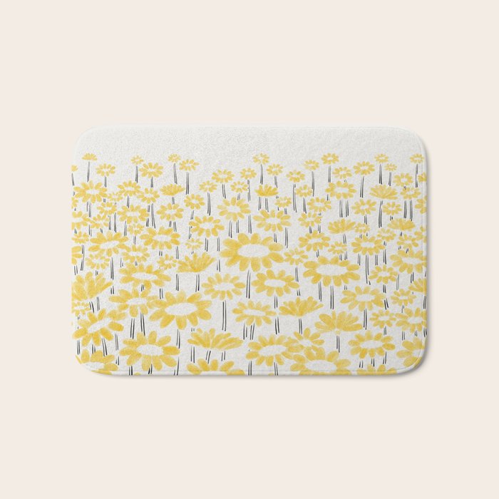 Sunflower Field Bath Mat Gallery Image 1