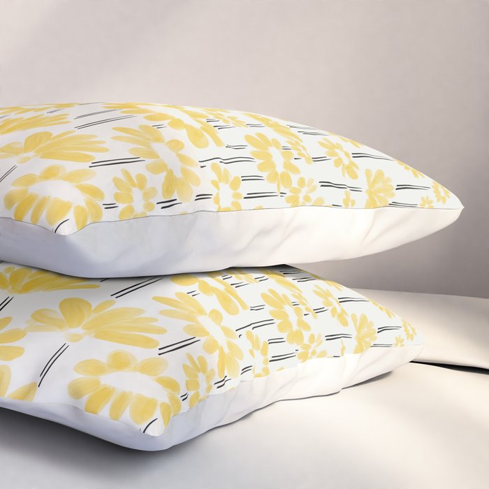 Sunflower Field Pillow Sham Gallery Image 3
