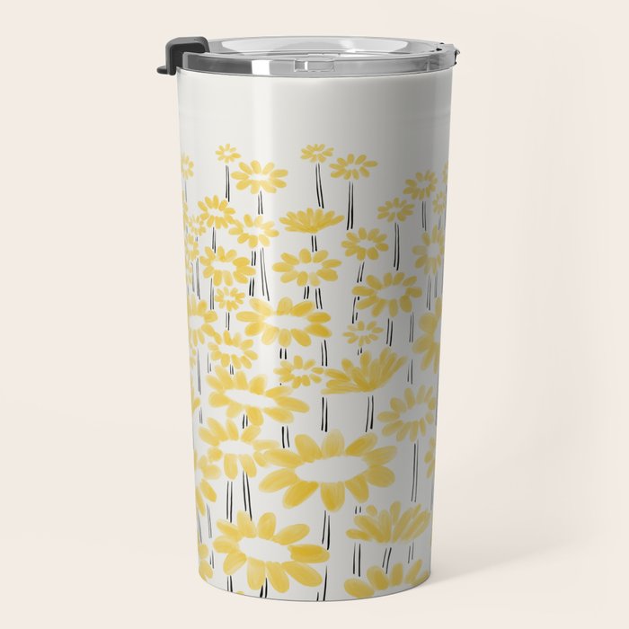 Sunflower Field Travel Mug Gallery Image 3