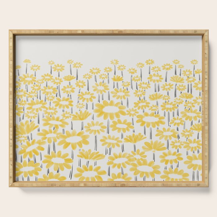 Sunflower Field Serving Tray Gallery Image 1