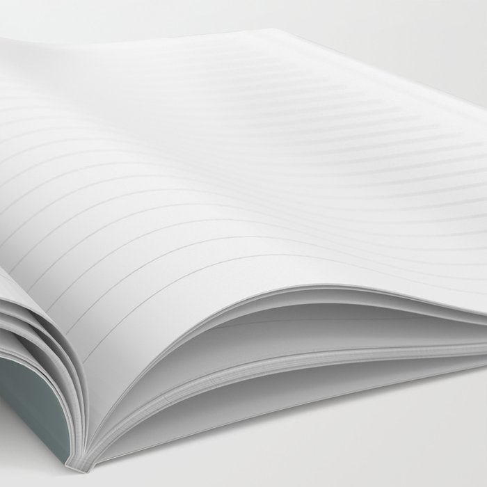 Mid-Century Modern Piquet Minimalist Abstract Pattern in Cream Slate Blue Orange Rust Notebook Gallery Image 2