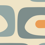 Mid-Century Modern Piquet Minimalist Abstract Pattern in Cream Slate Blue Orange Rust Coffee Mug Gallery Image 2
