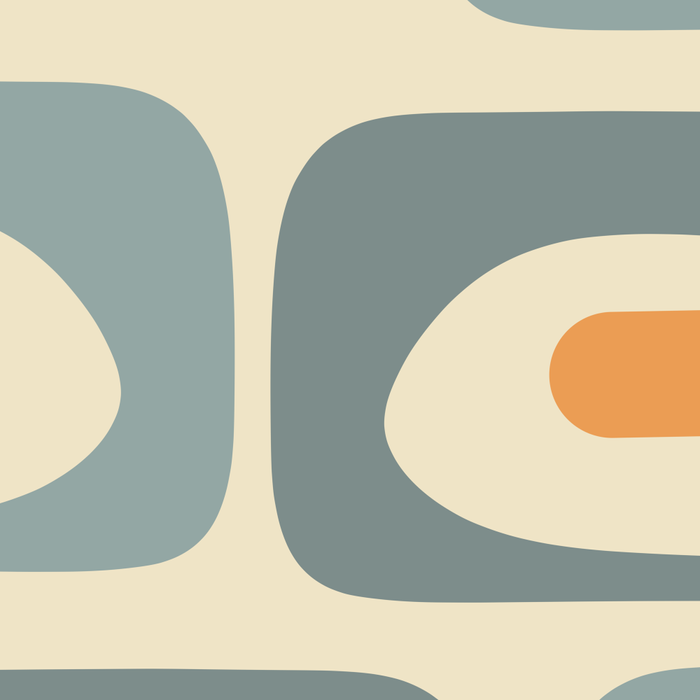 Mid-Century Modern Piquet Minimalist Abstract Pattern in Cream Slate Blue Orange Rust Coffee Mug Gallery Image 2