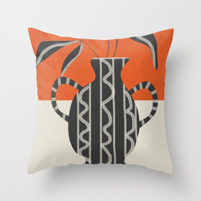 Minimalist Flora 5 Throw Pillow Gallery Image 1