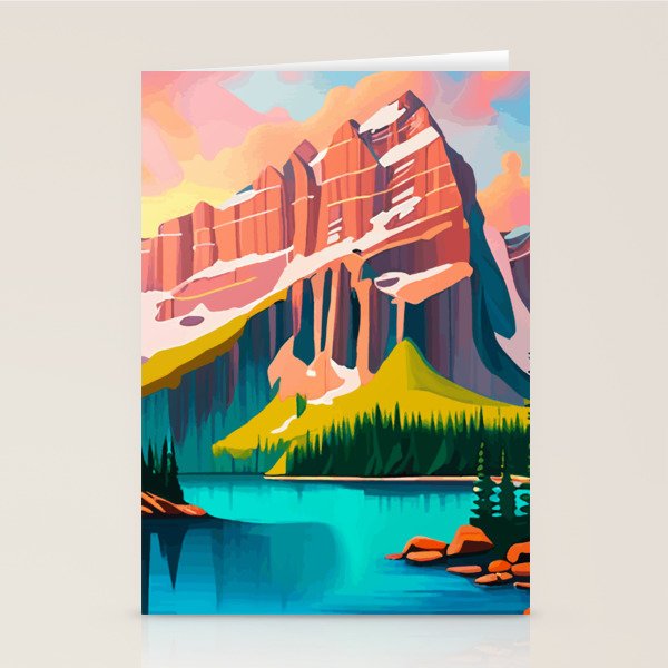 Moraine Lake in Banff National Park  Stationery Card Gallery Image 2