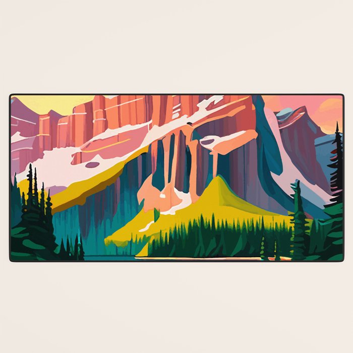 Moraine Lake in Banff National Park  Desk Mat Gallery Image 3