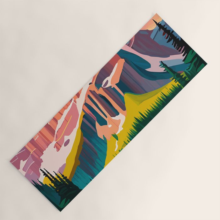 Moraine Lake In Banff National Park  Yoga Mat Gallery Image 1