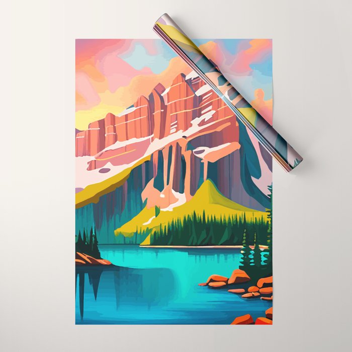 Moraine Lake in Banff National Park  Wrapping Paper Gallery Image 1