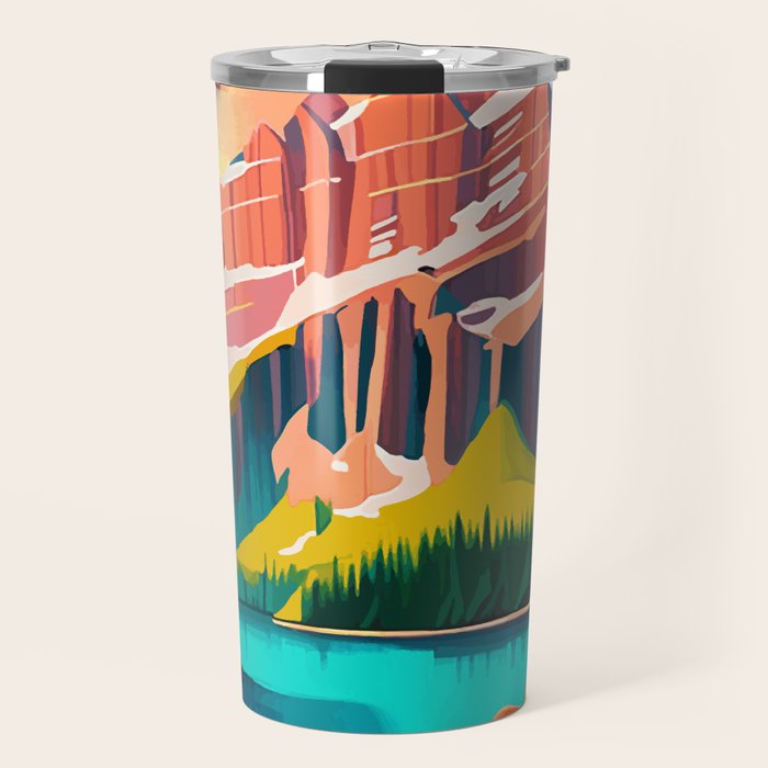 Moraine Lake in Banff National Park  Travel Mug Gallery Image 1